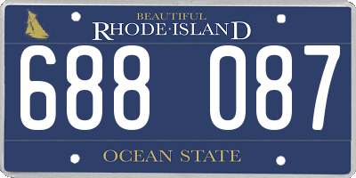 RI license plate 688087
