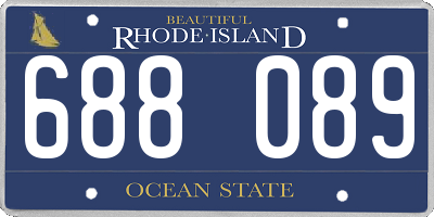 RI license plate 688089