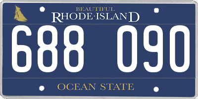 RI license plate 688090