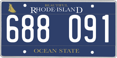 RI license plate 688091