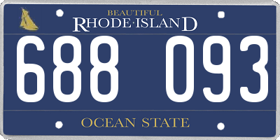 RI license plate 688093