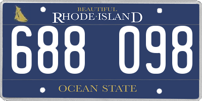 RI license plate 688098