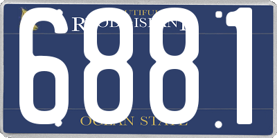 RI license plate 6881