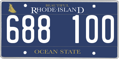 RI license plate 688100