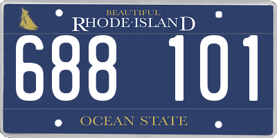 RI license plate 688101