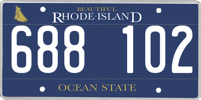 RI license plate 688102