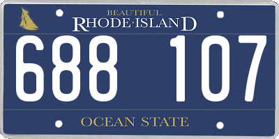 RI license plate 688107