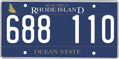RI license plate 688110