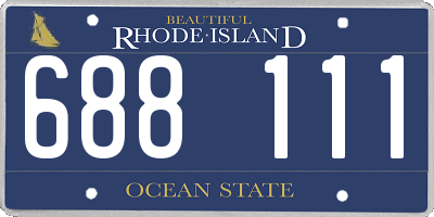 RI license plate 688111
