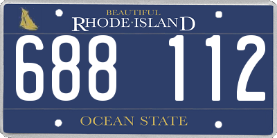 RI license plate 688112