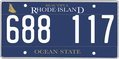 RI license plate 688117