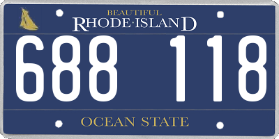 RI license plate 688118