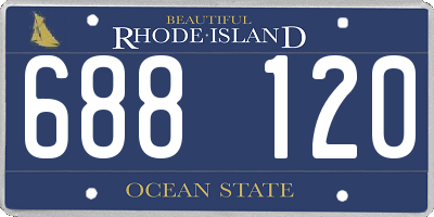 RI license plate 688120