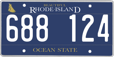 RI license plate 688124