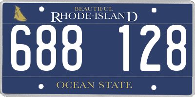 RI license plate 688128