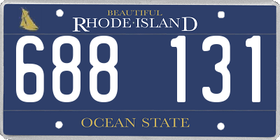 RI license plate 688131