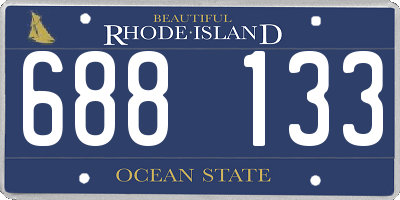 RI license plate 688133