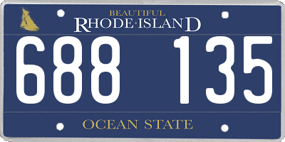 RI license plate 688135