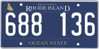 RI license plate 688136