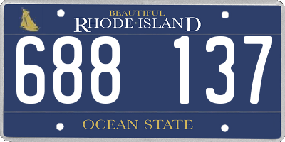 RI license plate 688137