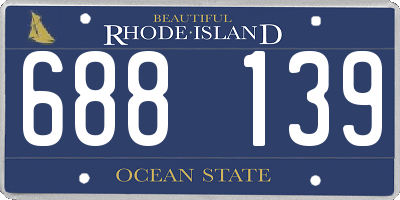 RI license plate 688139