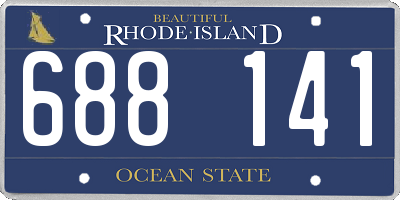 RI license plate 688141