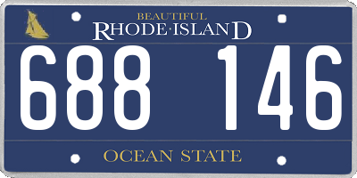 RI license plate 688146