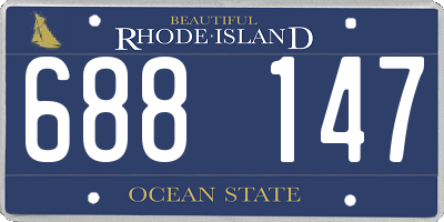 RI license plate 688147