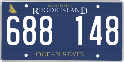 RI license plate 688148