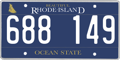 RI license plate 688149