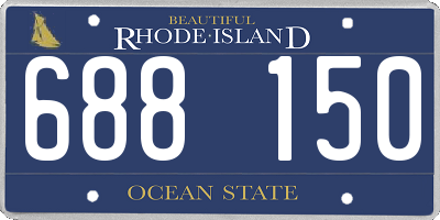 RI license plate 688150