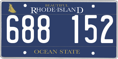 RI license plate 688152