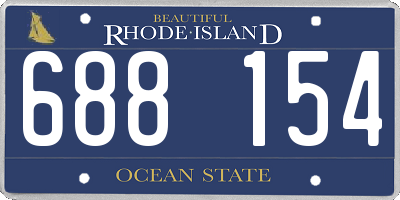 RI license plate 688154