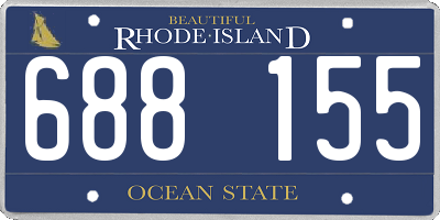 RI license plate 688155