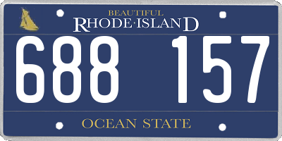 RI license plate 688157