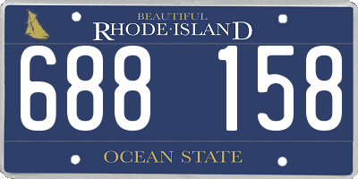 RI license plate 688158