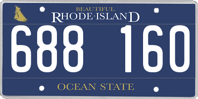 RI license plate 688160