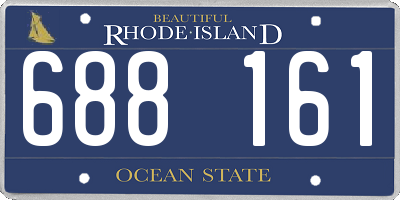 RI license plate 688161