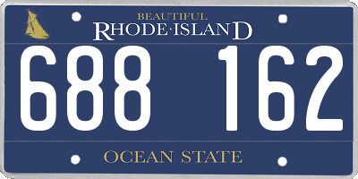 RI license plate 688162