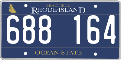 RI license plate 688164