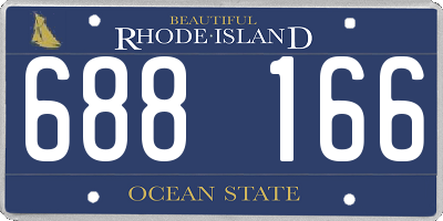 RI license plate 688166