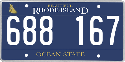 RI license plate 688167