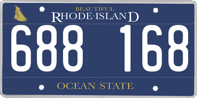 RI license plate 688168