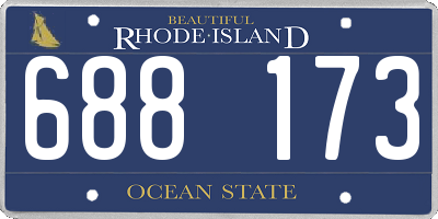 RI license plate 688173