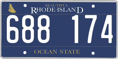 RI license plate 688174