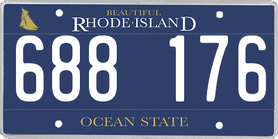 RI license plate 688176