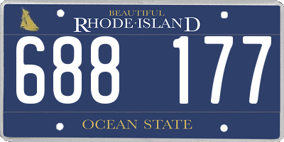 RI license plate 688177