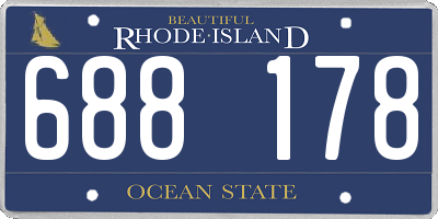 RI license plate 688178