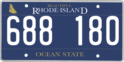 RI license plate 688180