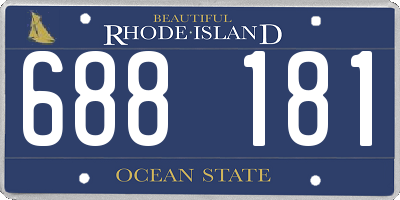 RI license plate 688181
